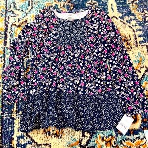 Girls Carters long sleeve top. Flower design. NWT